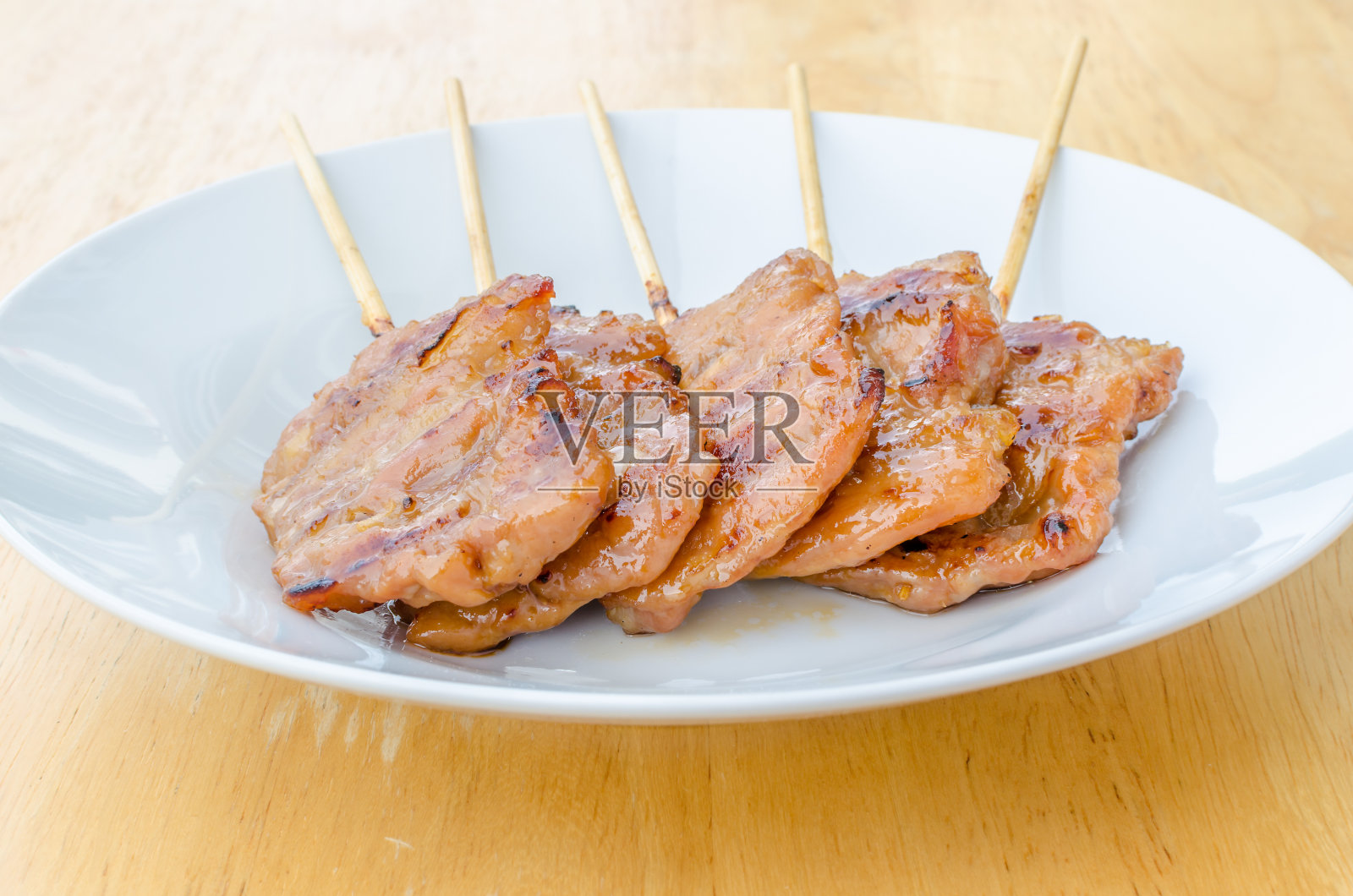 泰式烤肉或木平烤肉照片摄影图片