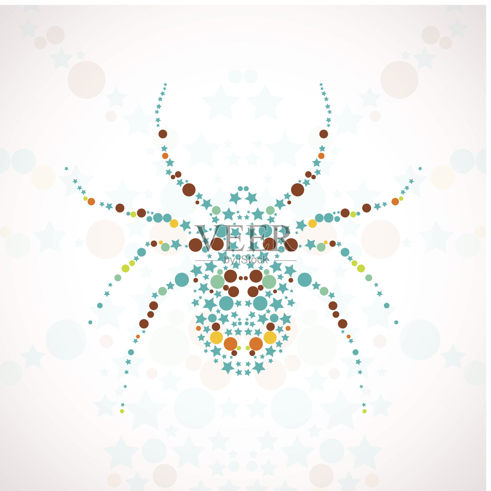 文摘蜘蛛卡通插画图片素材