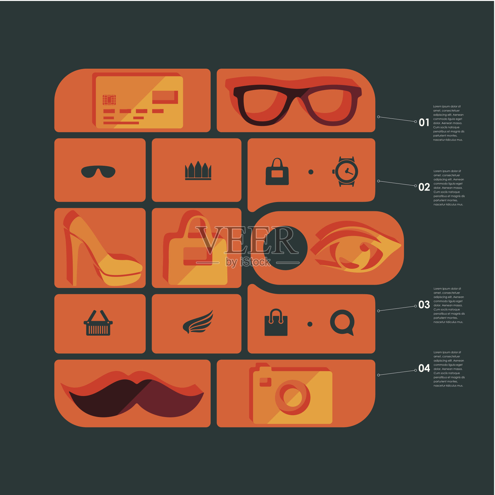 时尚公寓信息插画图片素材