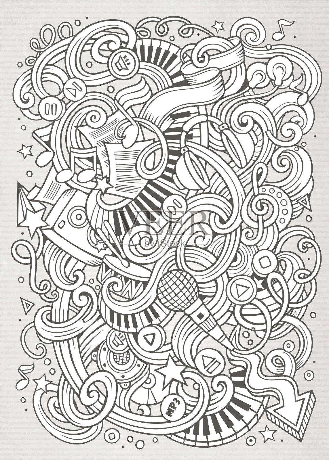 音乐插画插画图片素材