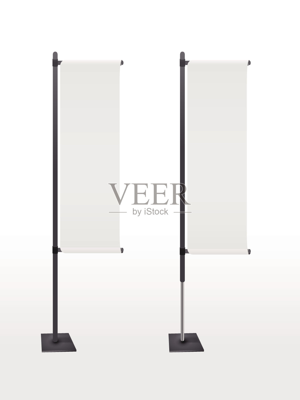 空白旗帜旗帜集设计模板素材