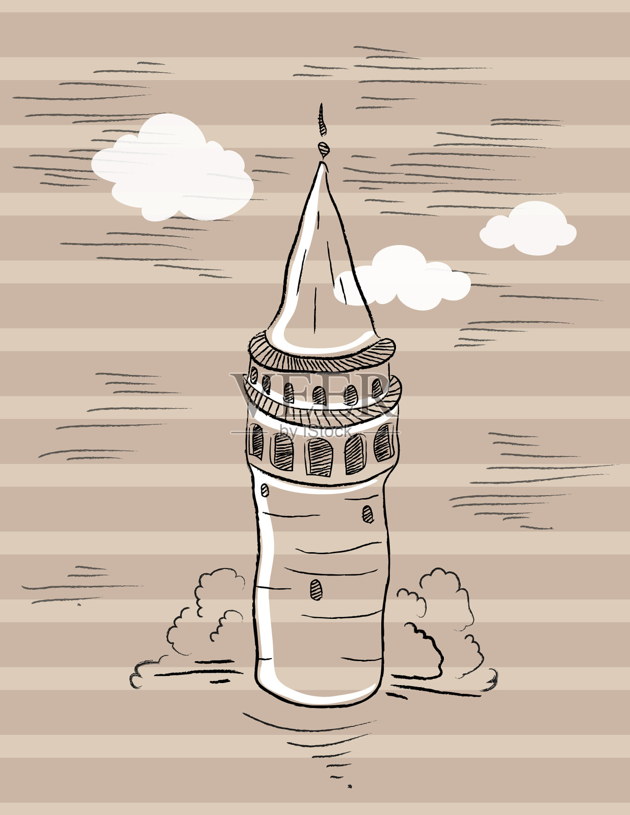 Galata -塔图插画图片素材