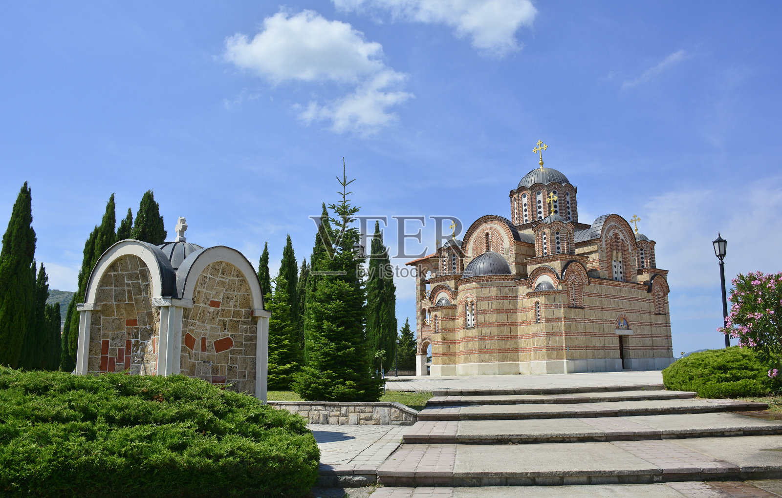 格拉卡尼卡修道院照片摄影图片