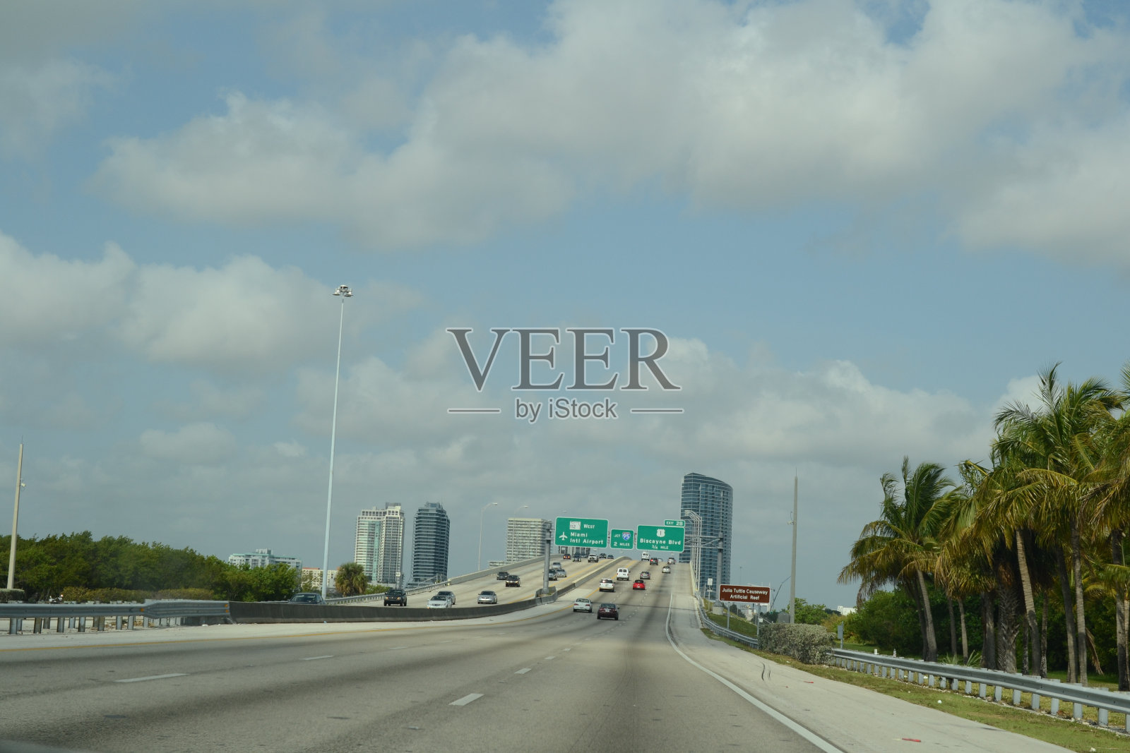 公路到迈阿密。照片摄影图片