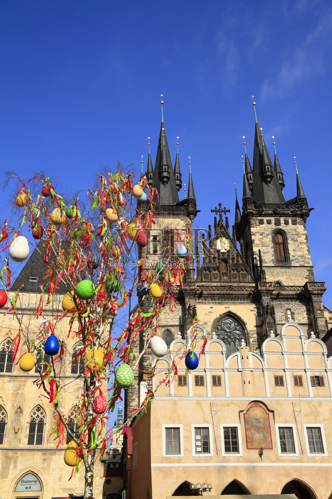 圣泰恩哥特式大教堂，布拉格照片摄影图片
