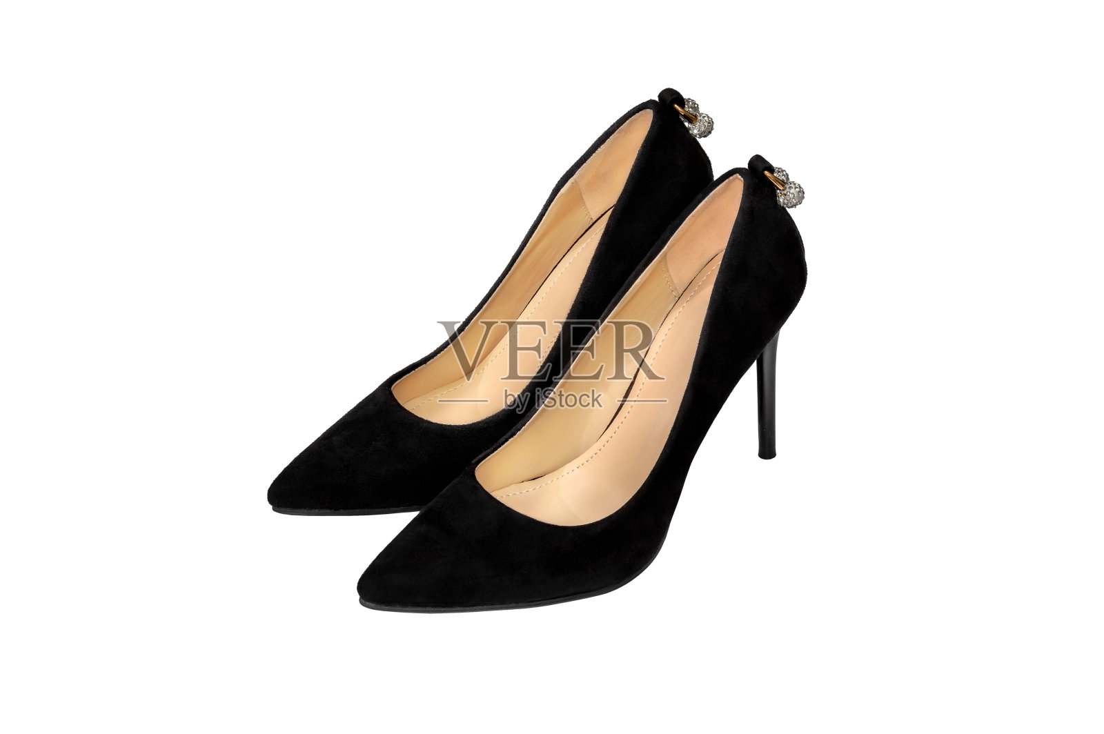 高跟鞋女鞋。孤立在白色的。照片摄影图片