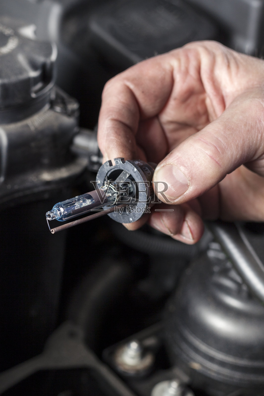 双氙气大灯照片摄影图片