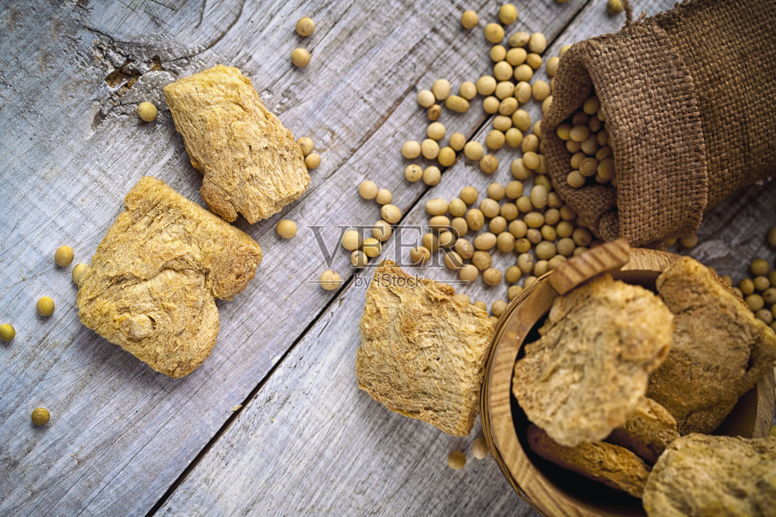生大豆块，大豆肉照片摄影图片