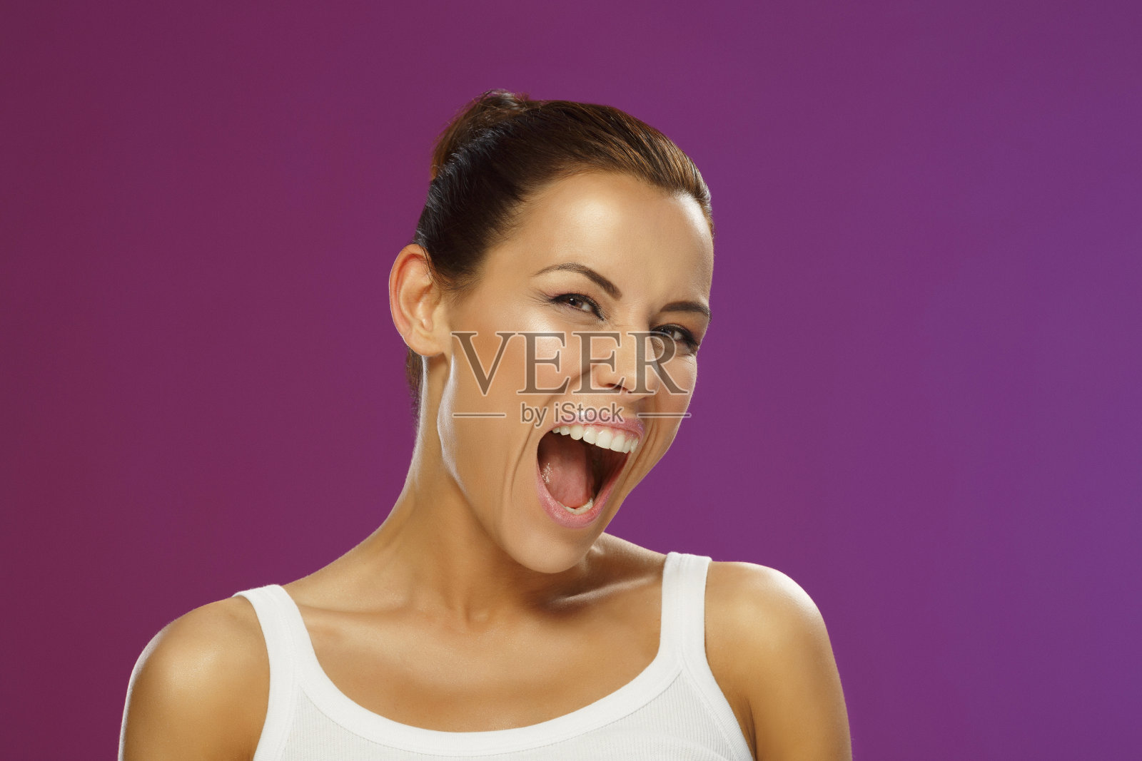 自然美女肖像快乐成熟的女人照片摄影图片