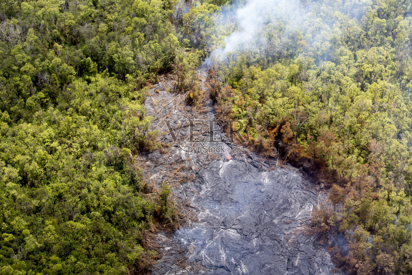 美国夏威夷大岛帕赫亚火山喷发照片摄影图片