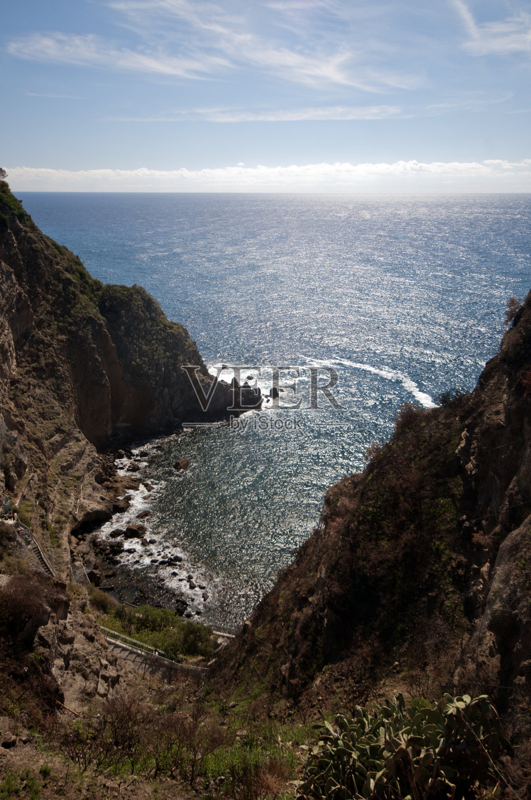 伊斯基亚岛，索尔盖托温泉照片摄影图片
