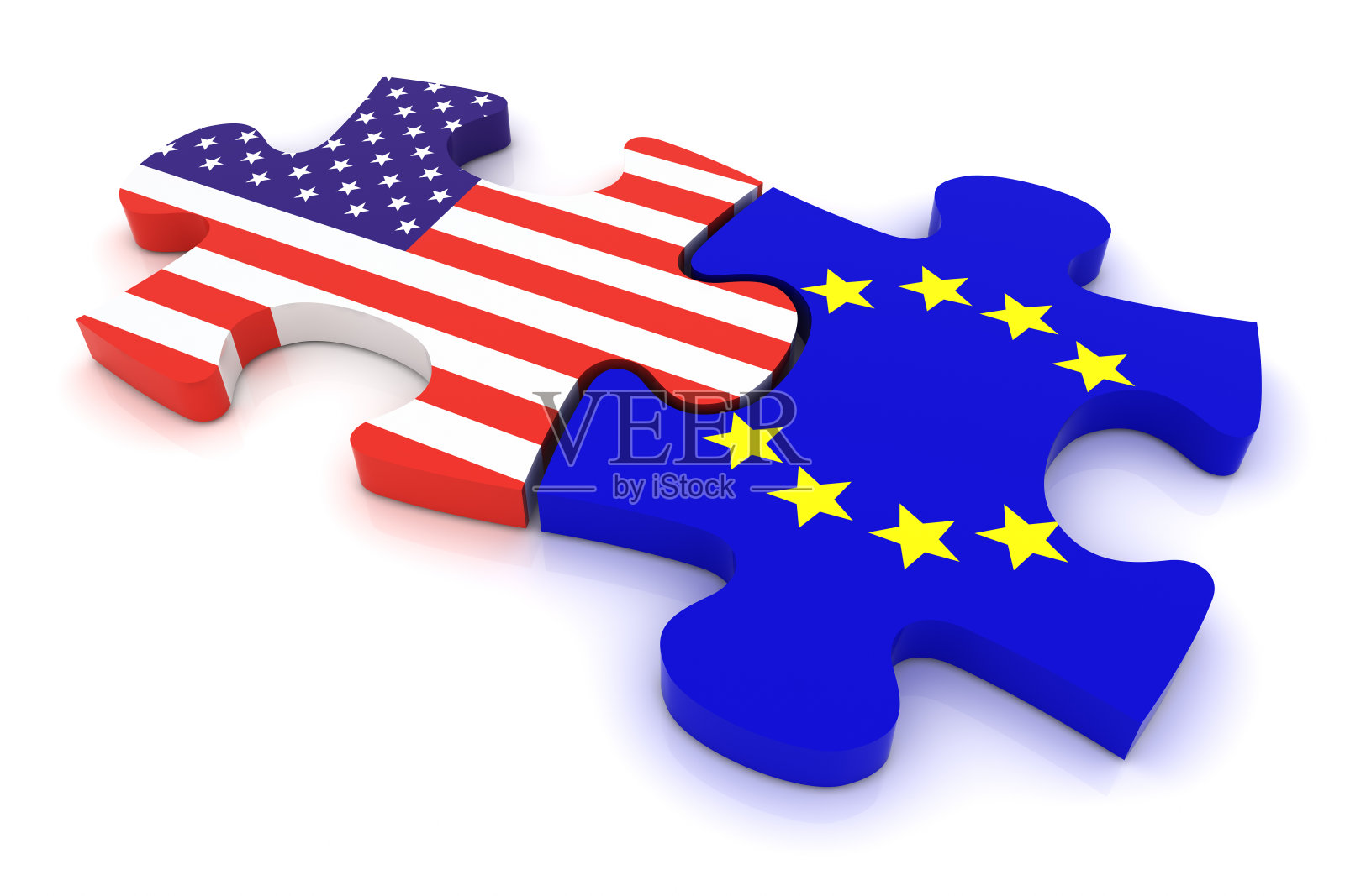 国家拼图的概念插画图片素材