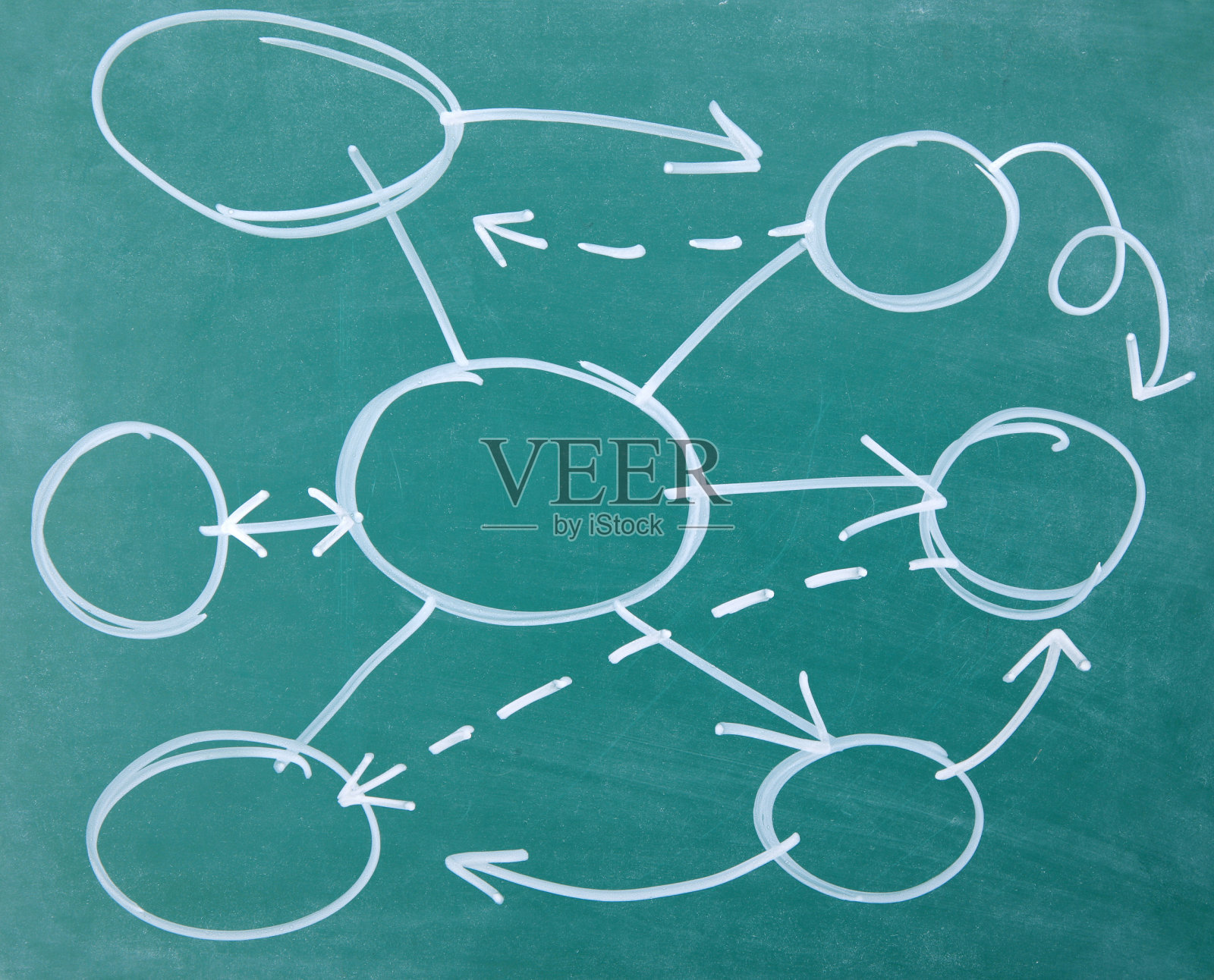 黑板上空白的商业计划插画图片素材