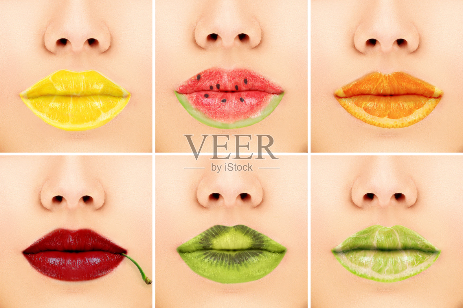 水果混合的嘴唇照片摄影图片