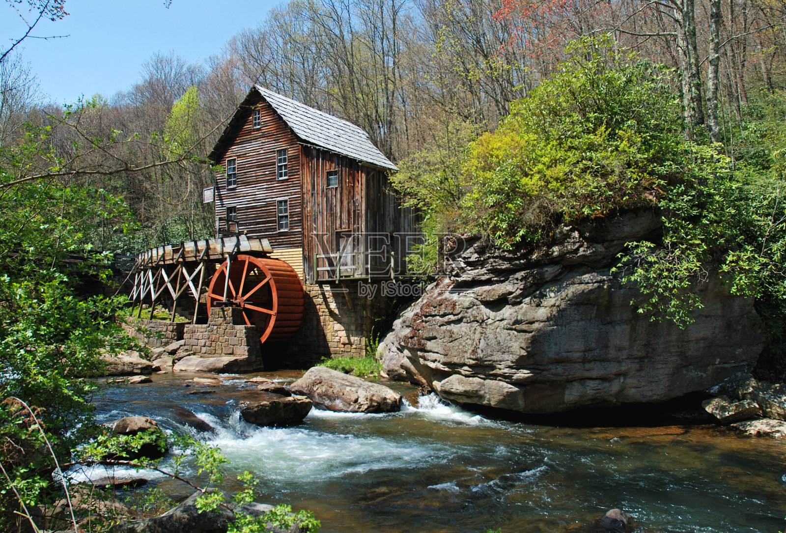 西弗吉尼亚州农村的磨坊照片摄影图片