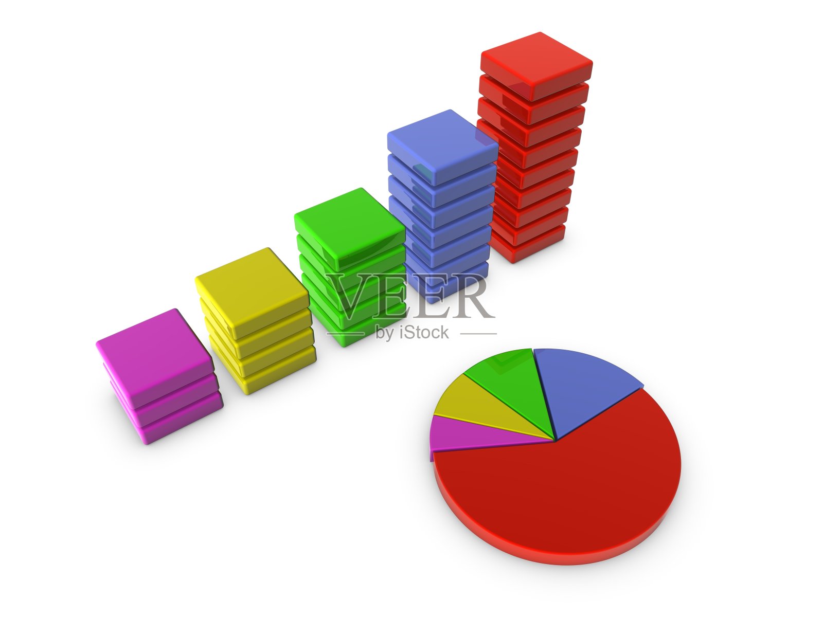 业务图和饼图照片摄影图片