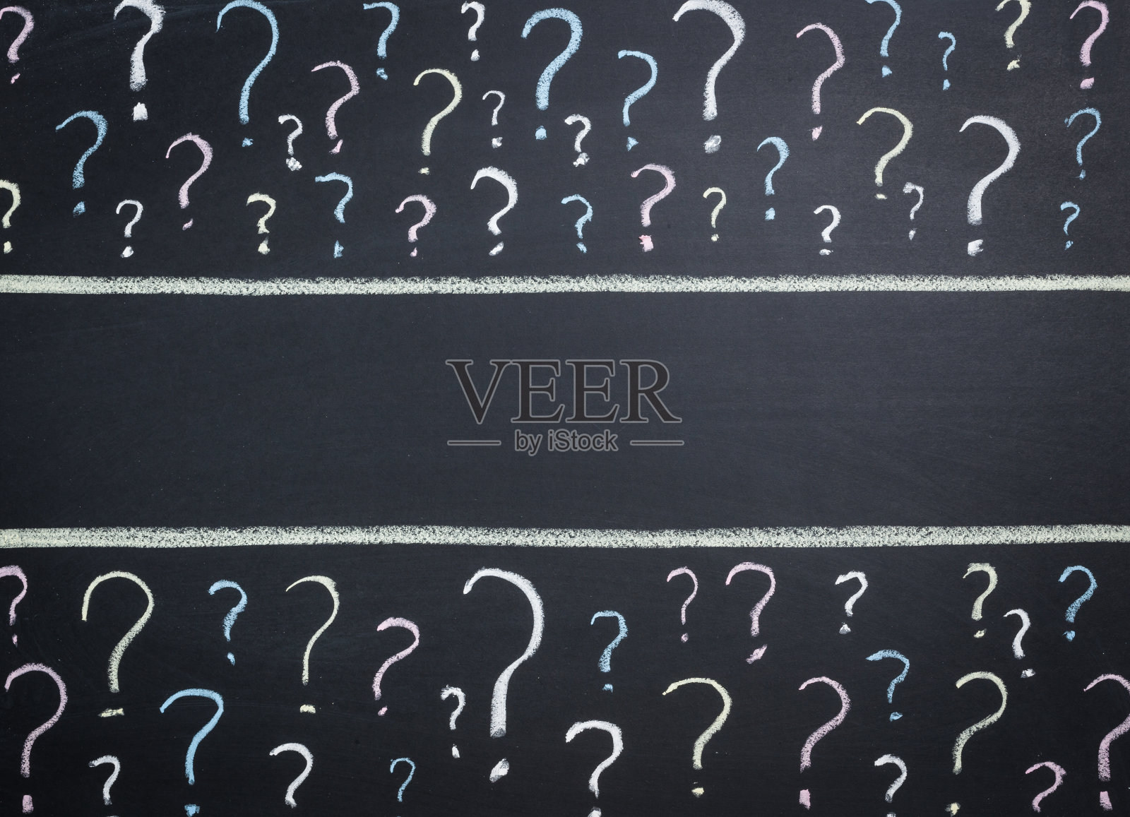 黑板上的问号插画图片素材
