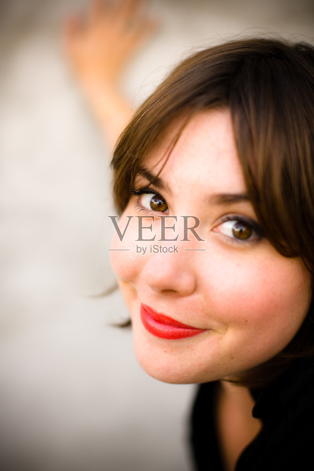 特写镜头的黑发照片摄影图片