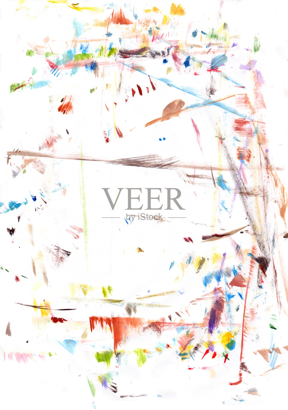 抽象彩色油画插画图片素材