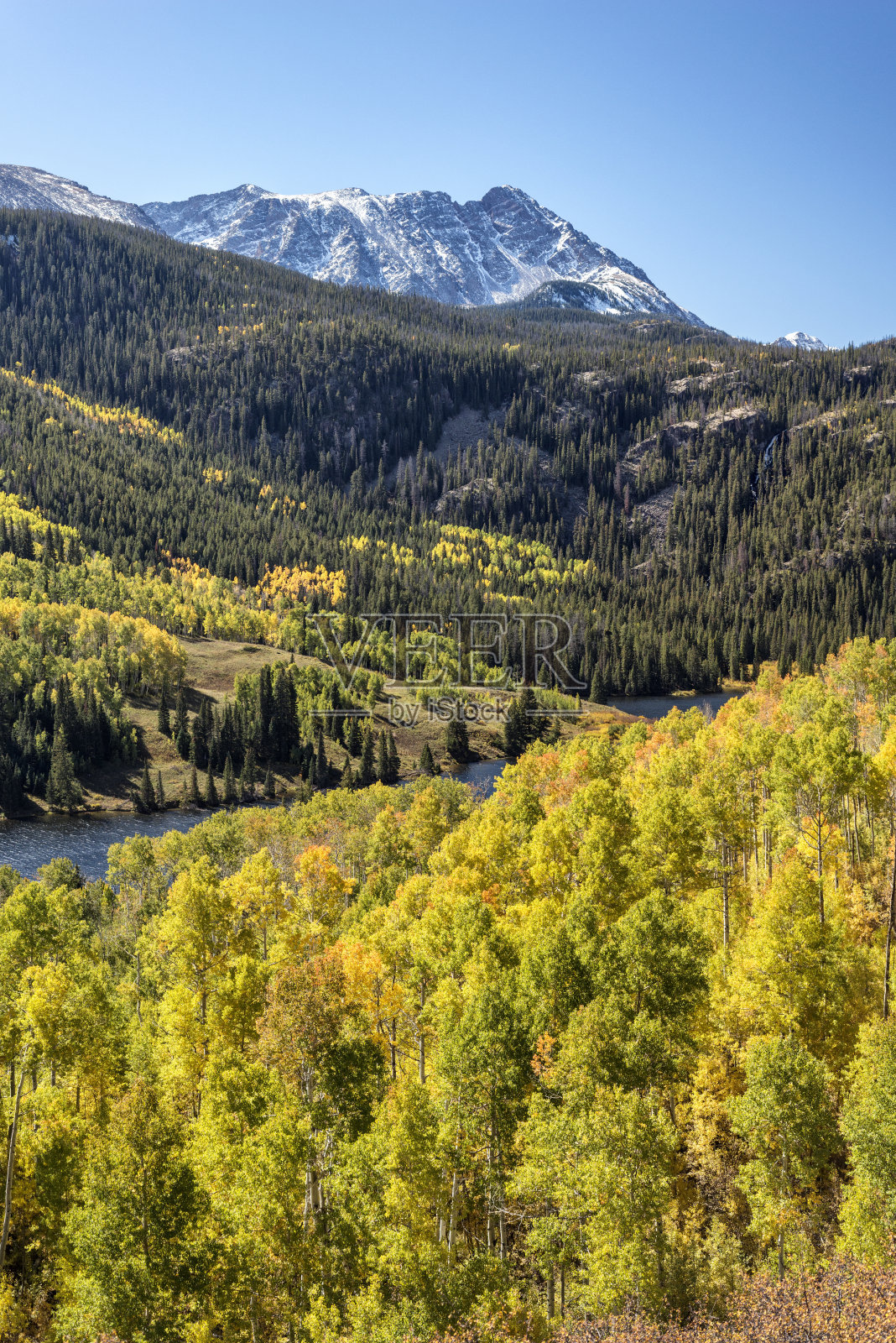 位于科罗拉多州Summit县的白内障湖照片摄影图片