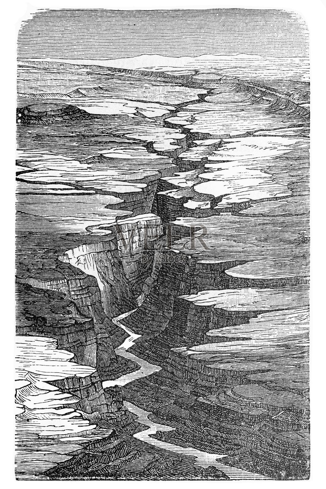 峡谷插画图片素材