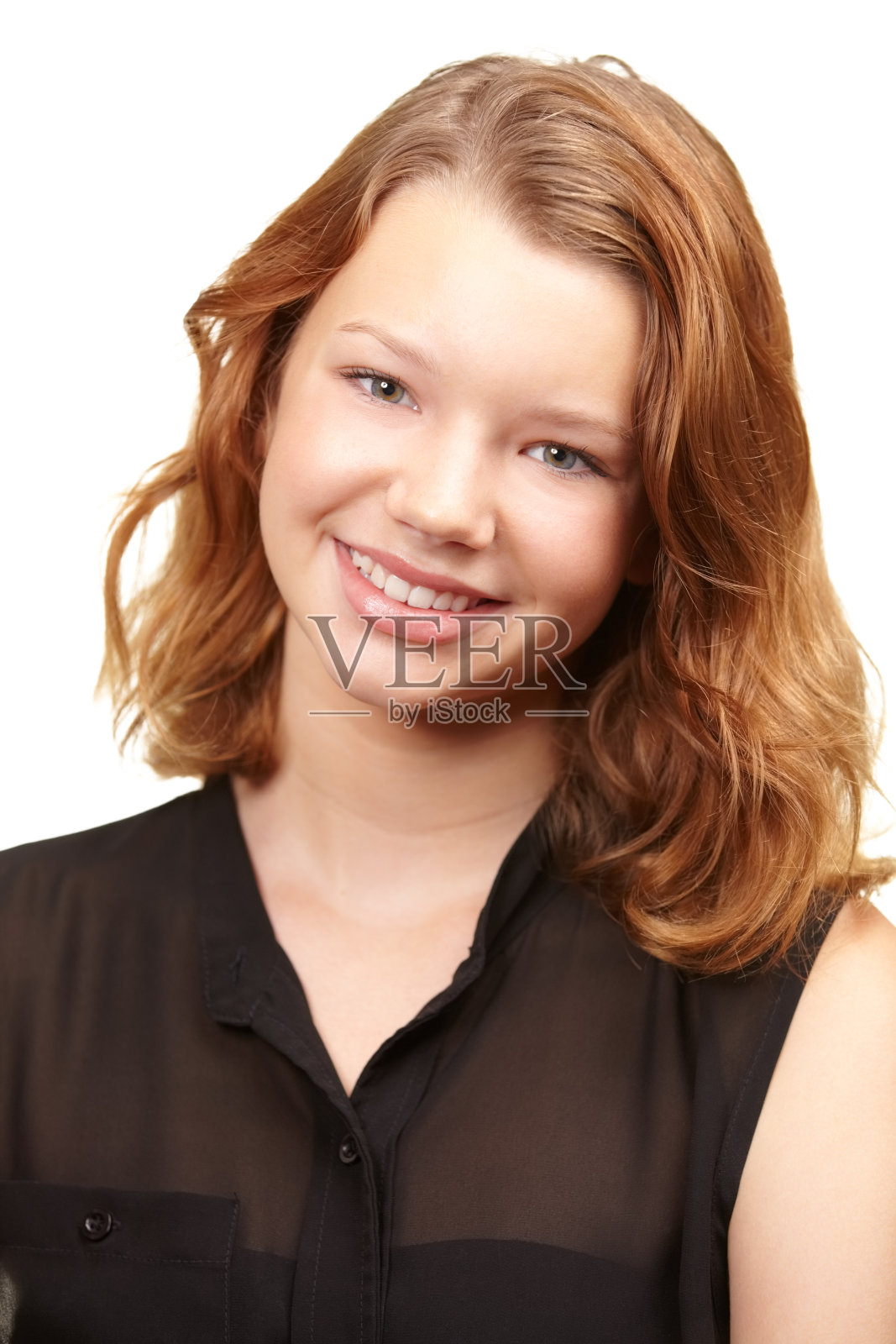 她温柔的眼神里流露出美丽照片摄影图片