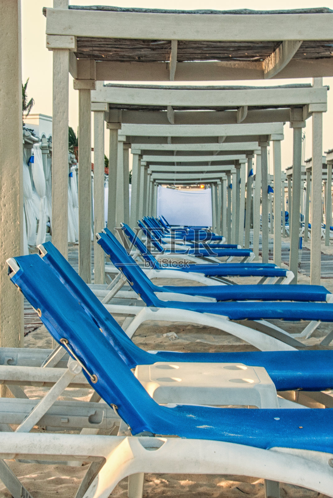 沙滩椅照片摄影图片