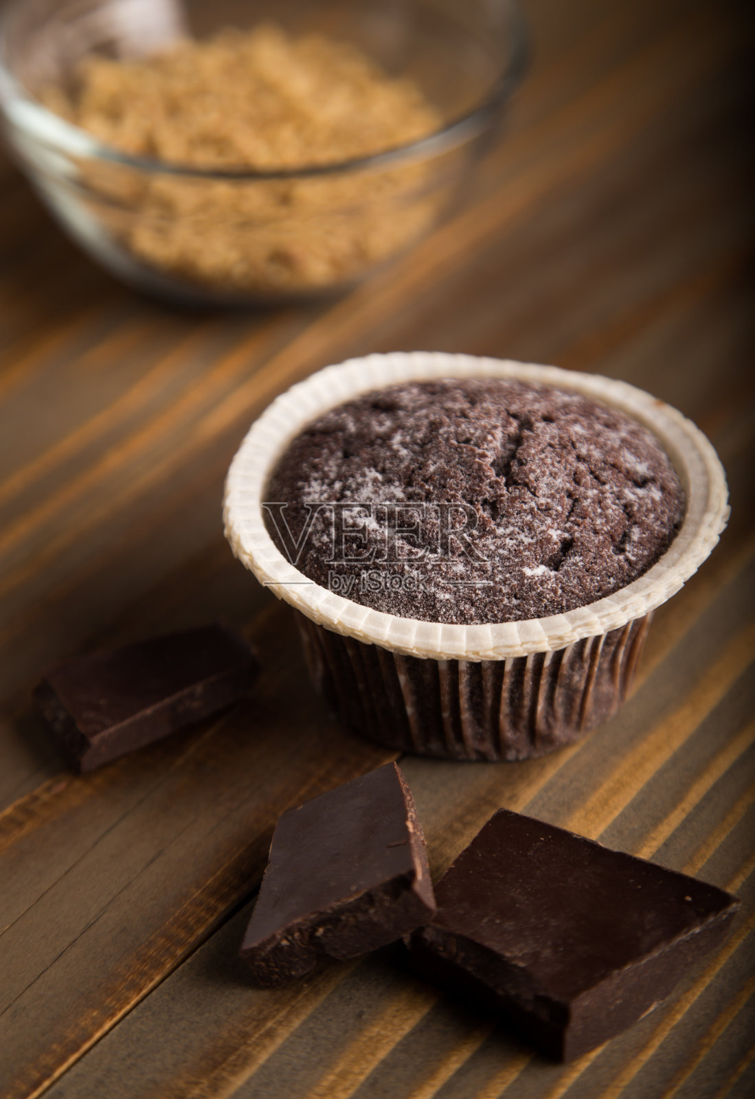 巧克力松饼照片摄影图片