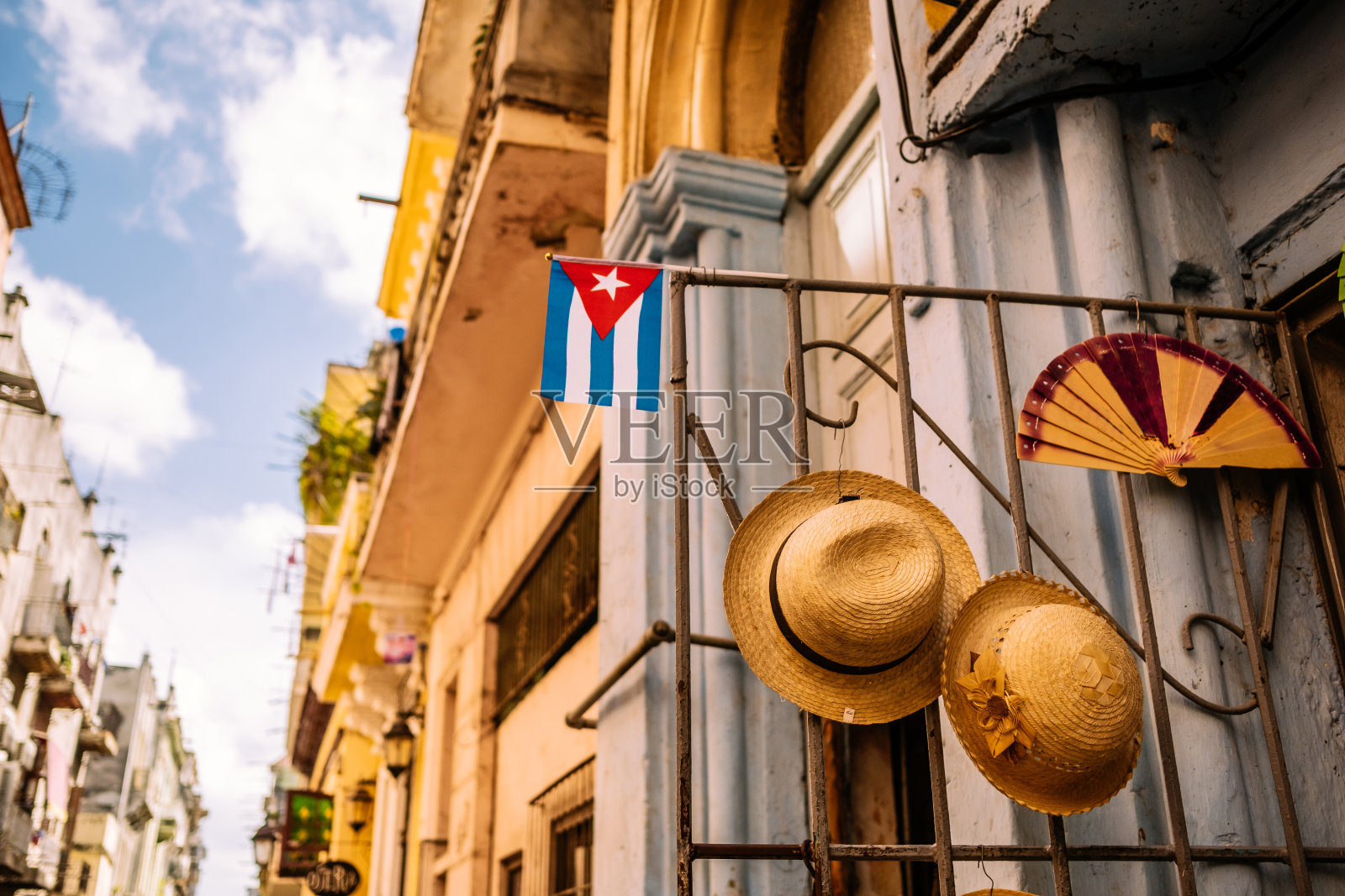 哈瓦那的建筑细节照片摄影图片