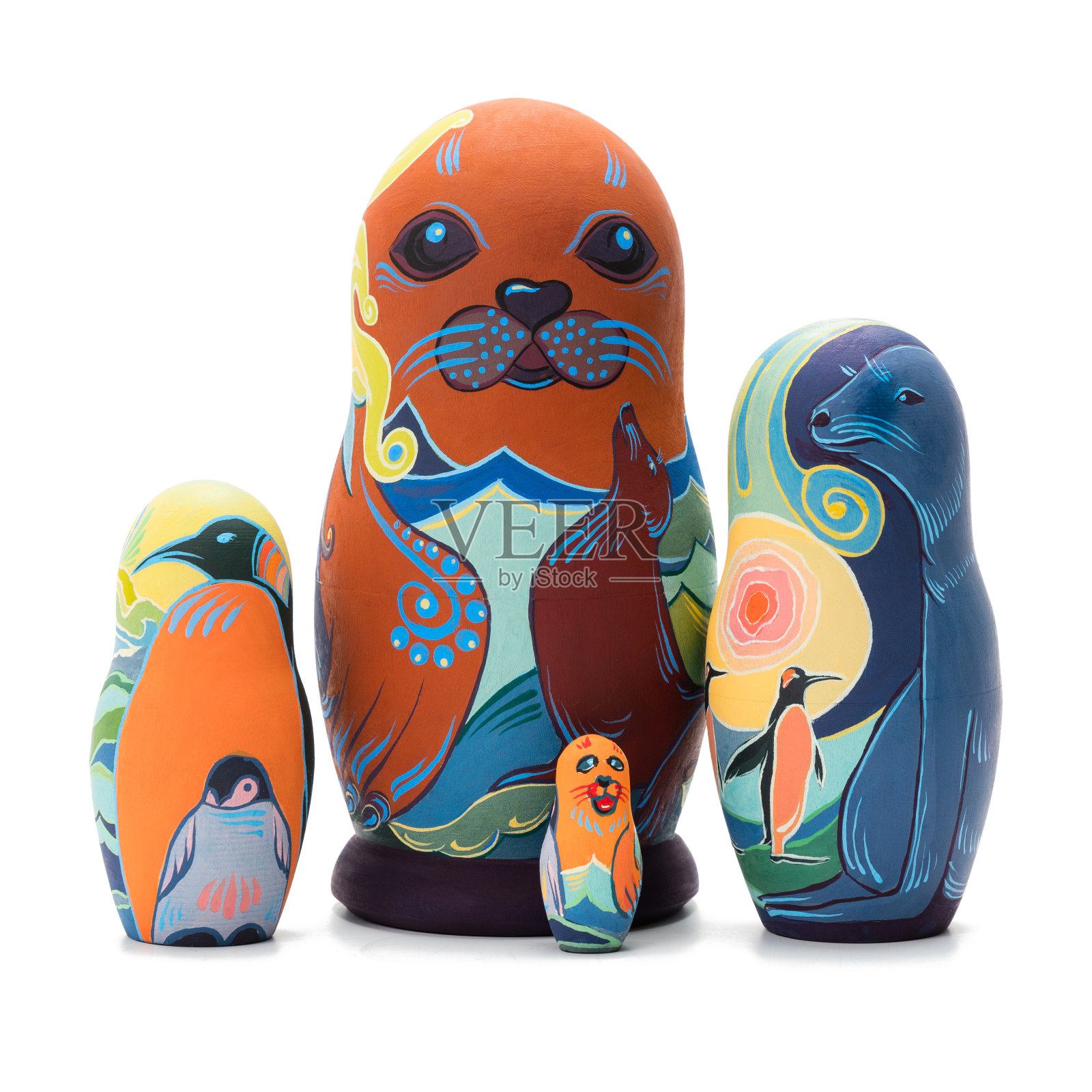 俄罗斯套娃(手工制作)插画图片素材