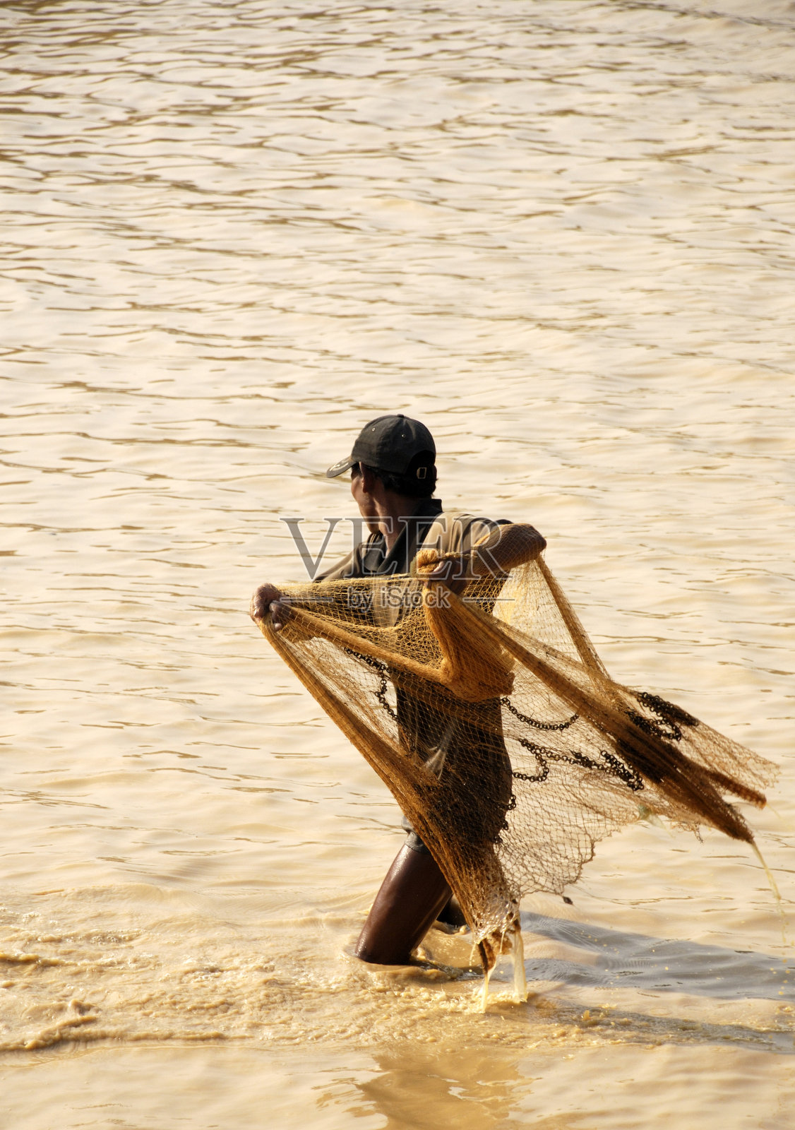 渔夫在柬埔寨照片摄影图片