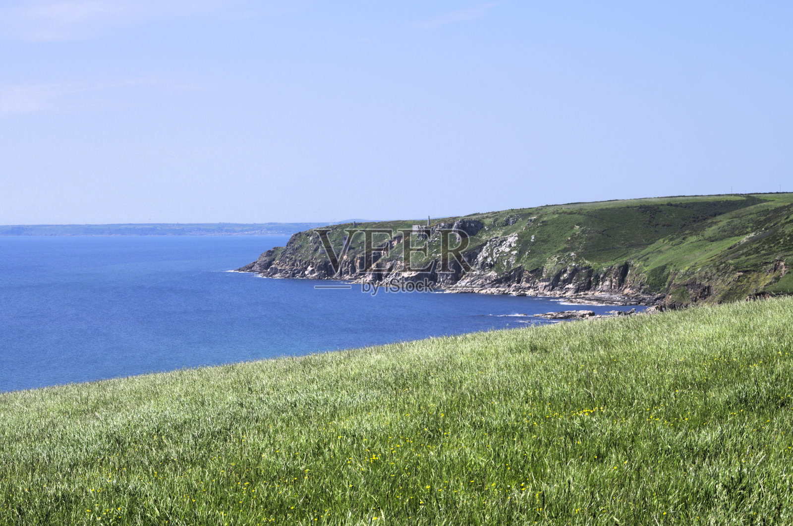 英国康沃尔郡波思利文附近的特雷瓦瓦斯头照片摄影图片