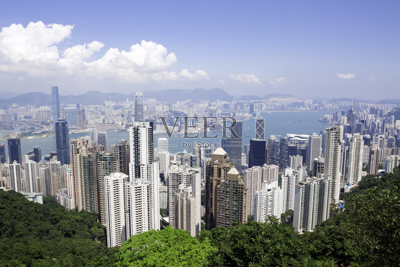 香港的天际线照片摄影图片