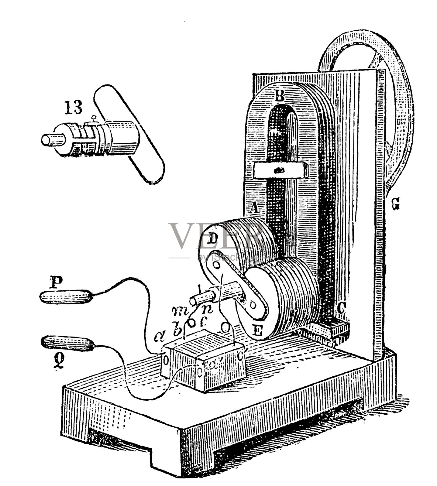 古老的科学实验插画图片素材