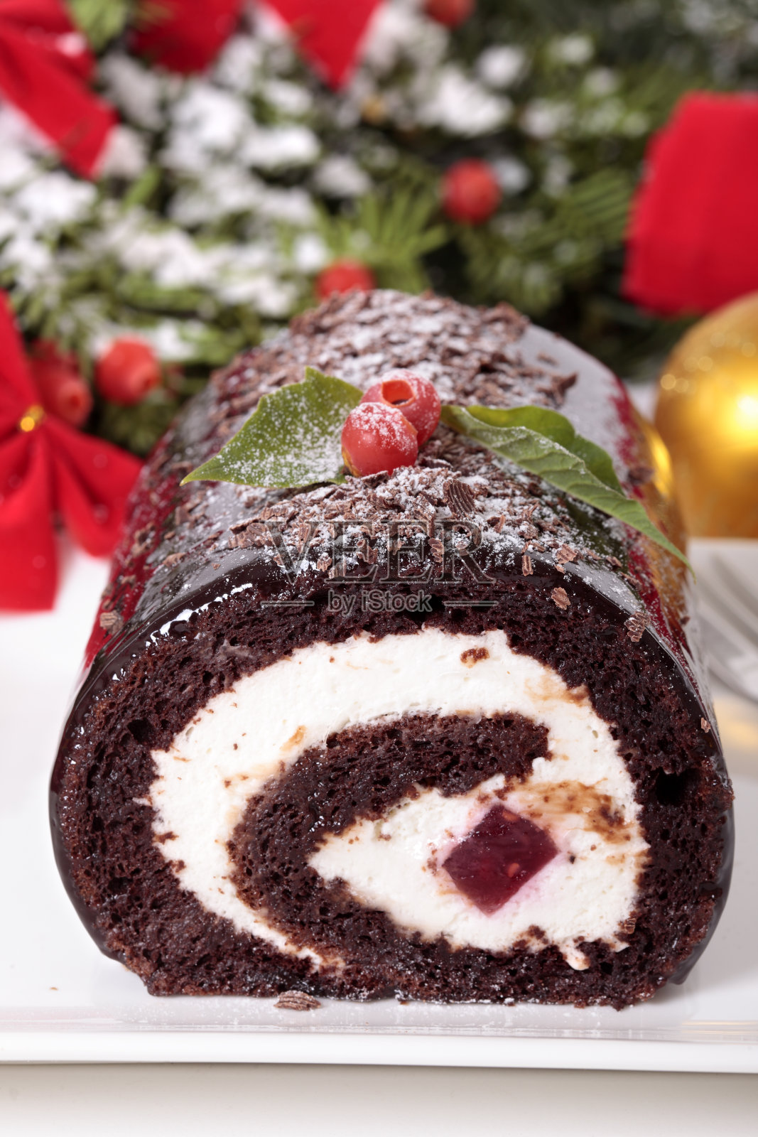 圣诞蛋糕照片摄影图片