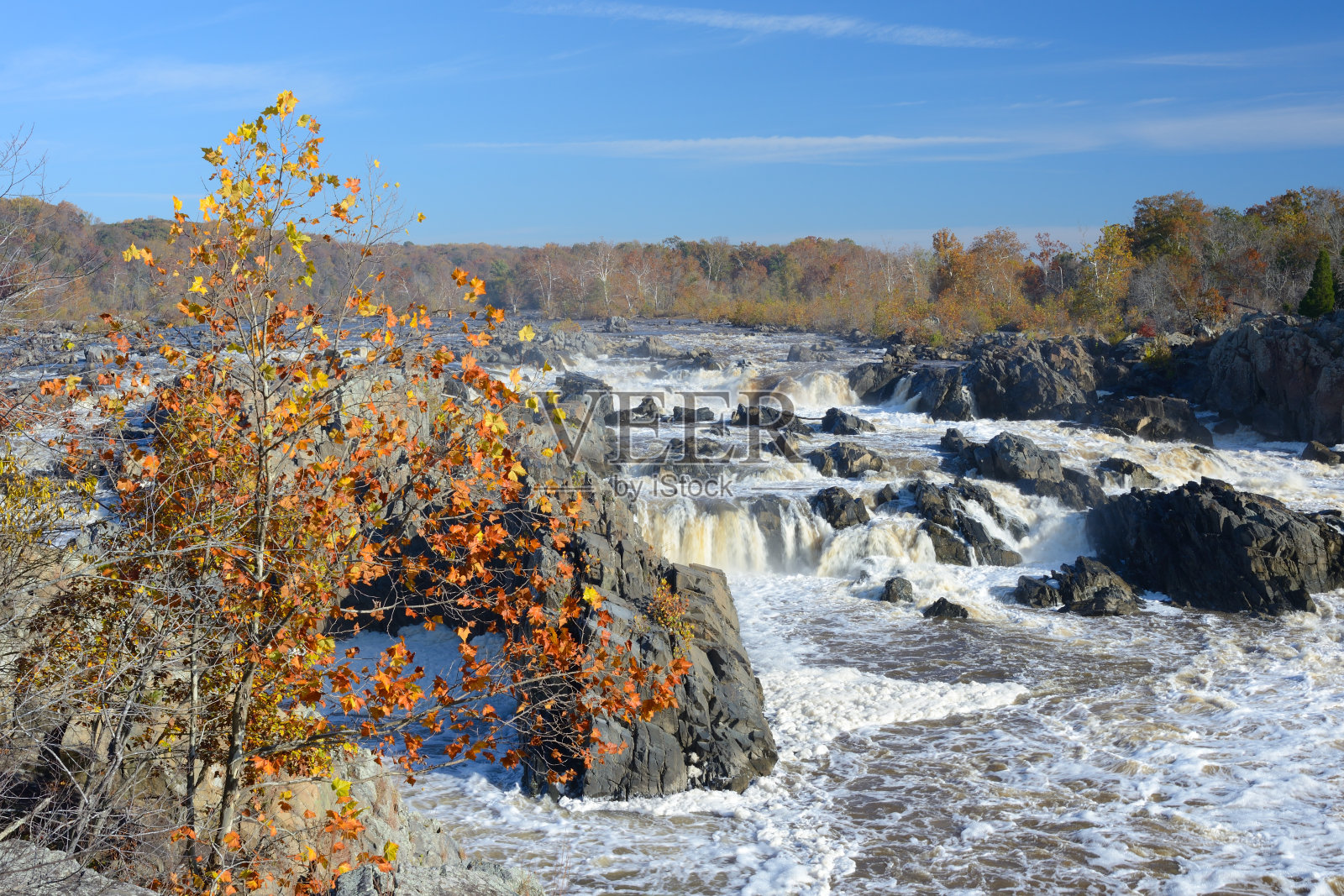 弗吉尼亚州的大瀑布公园照片摄影图片