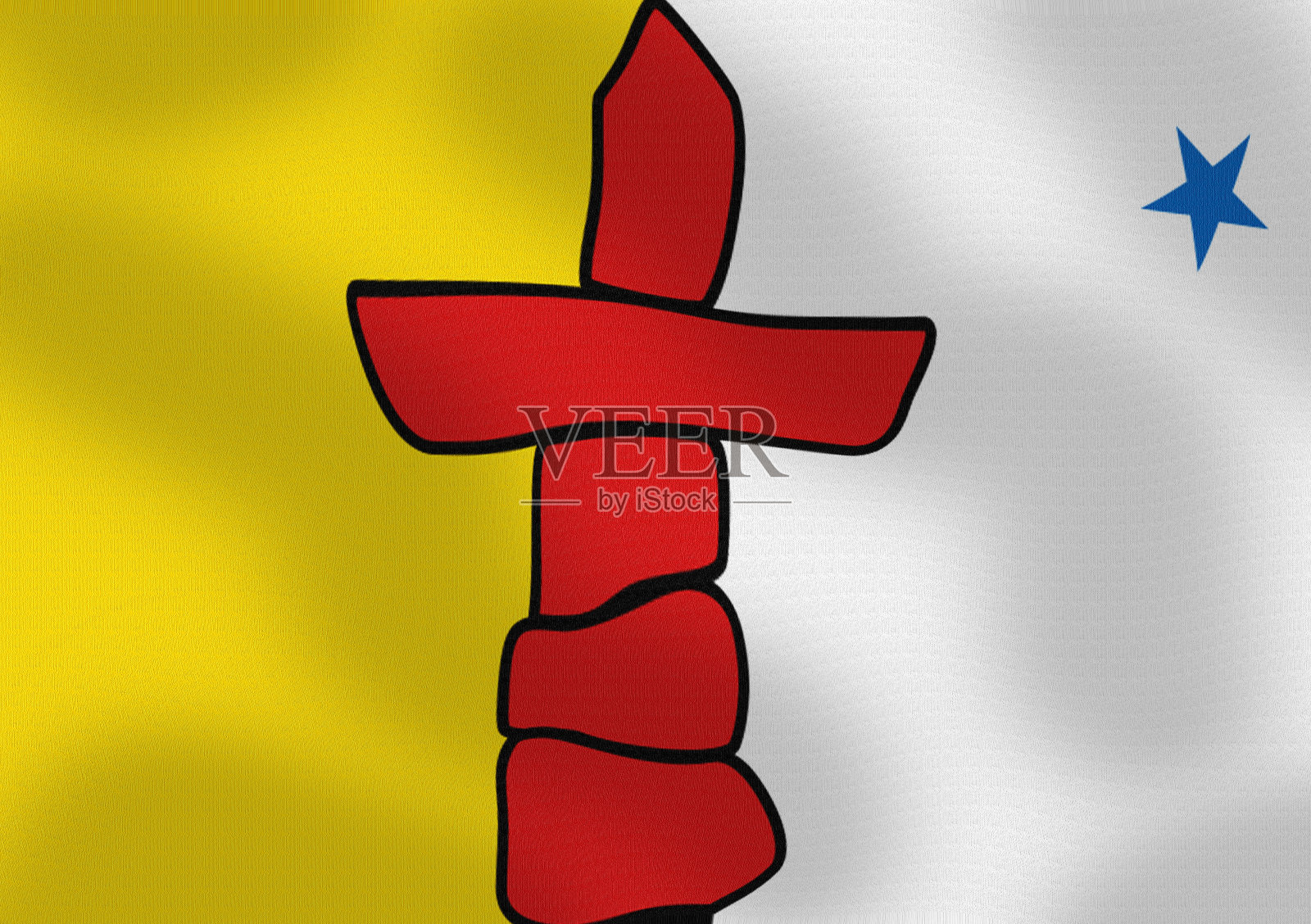 加拿大Nuvavut系列舞动旗帜照片摄影图片