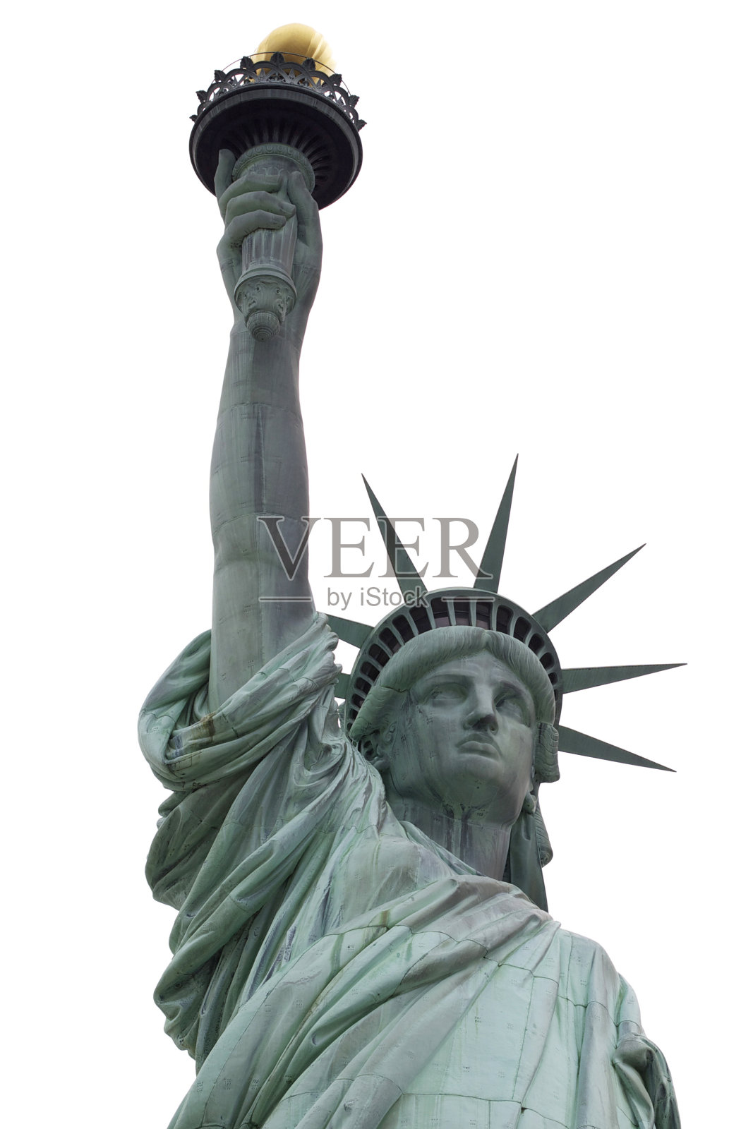 自由女神的特写照片摄影图片