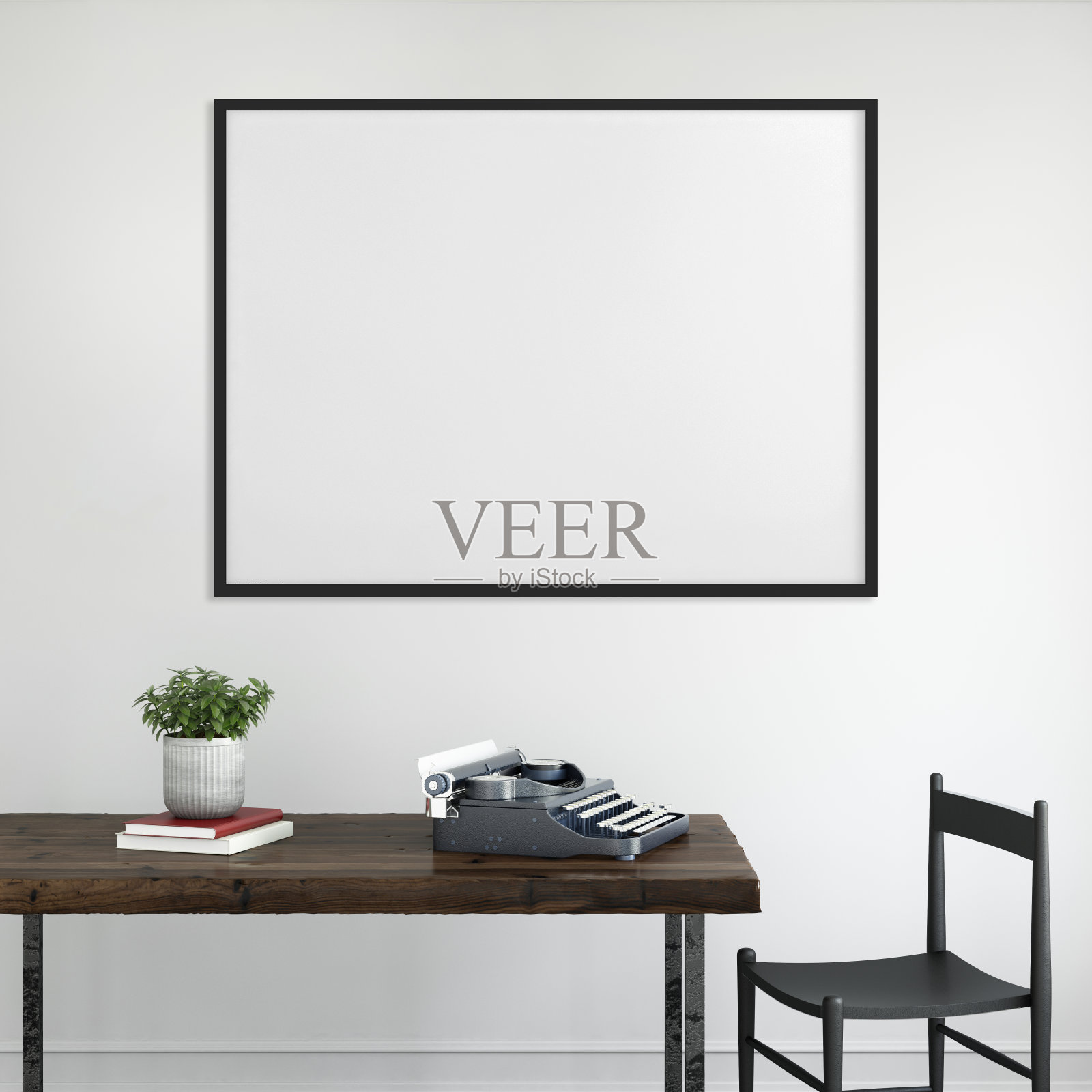 空白画框模板内墙照片摄影图片