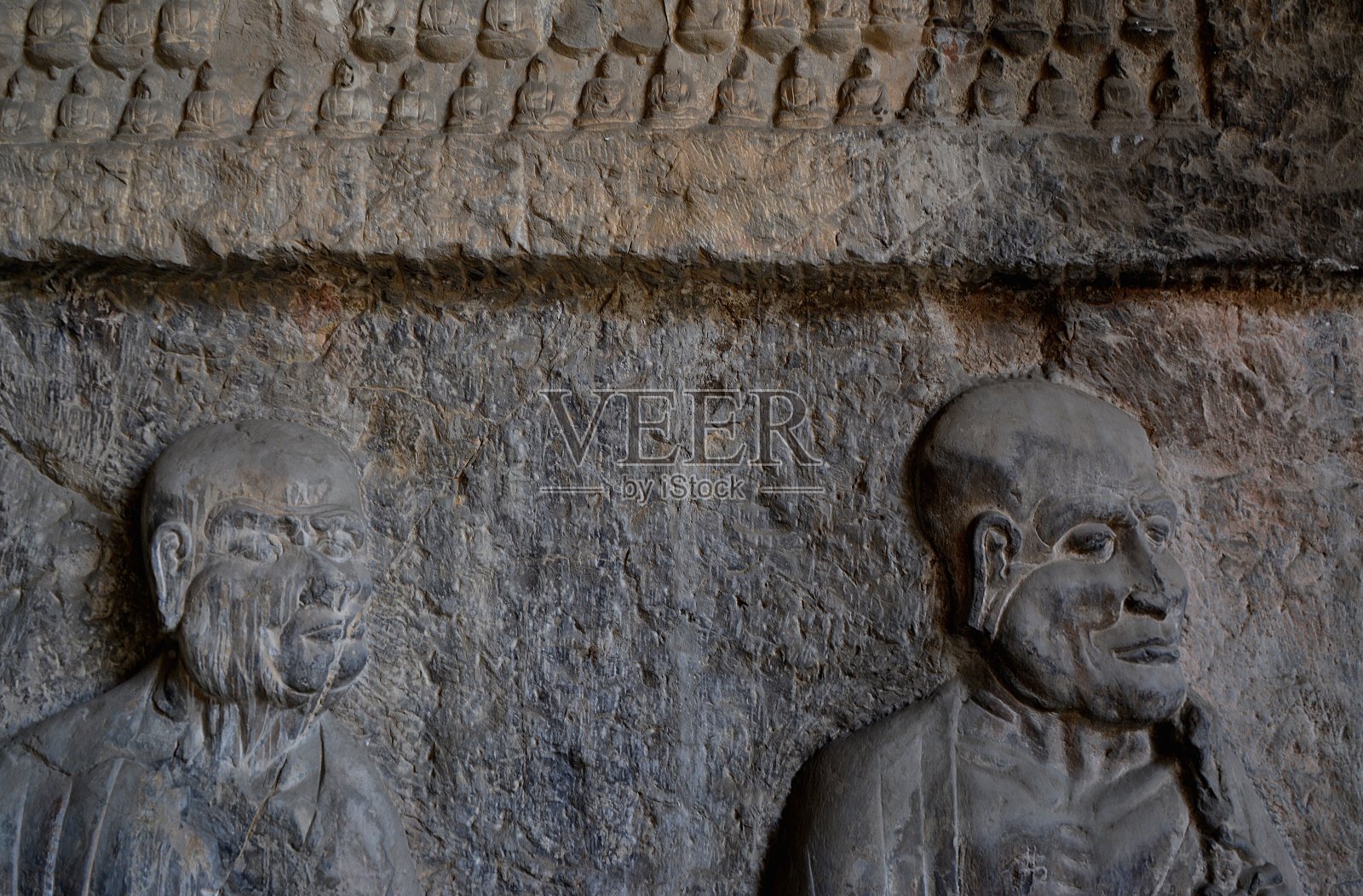 雕刻佛像龙门石窟，洛阳，河南省，中国照片摄影图片