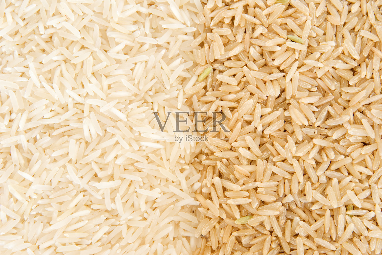 白米和糙米的背景照片摄影图片