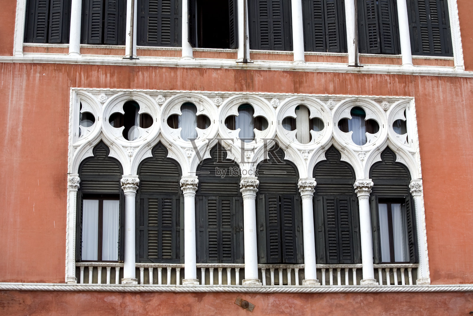 窗户细节建筑意大利威尼斯照片摄影图片