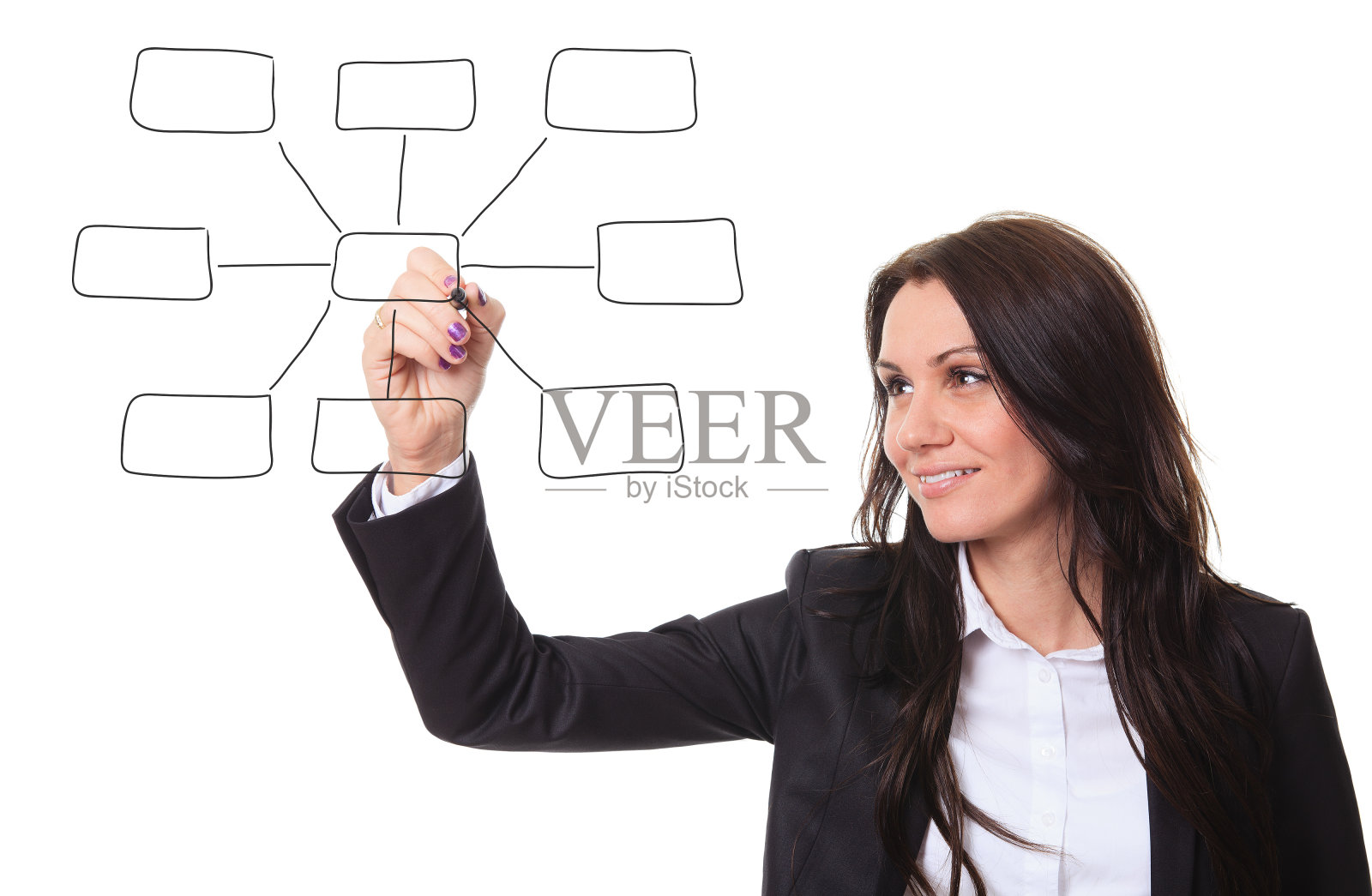 商业女人-网络图表照片摄影图片