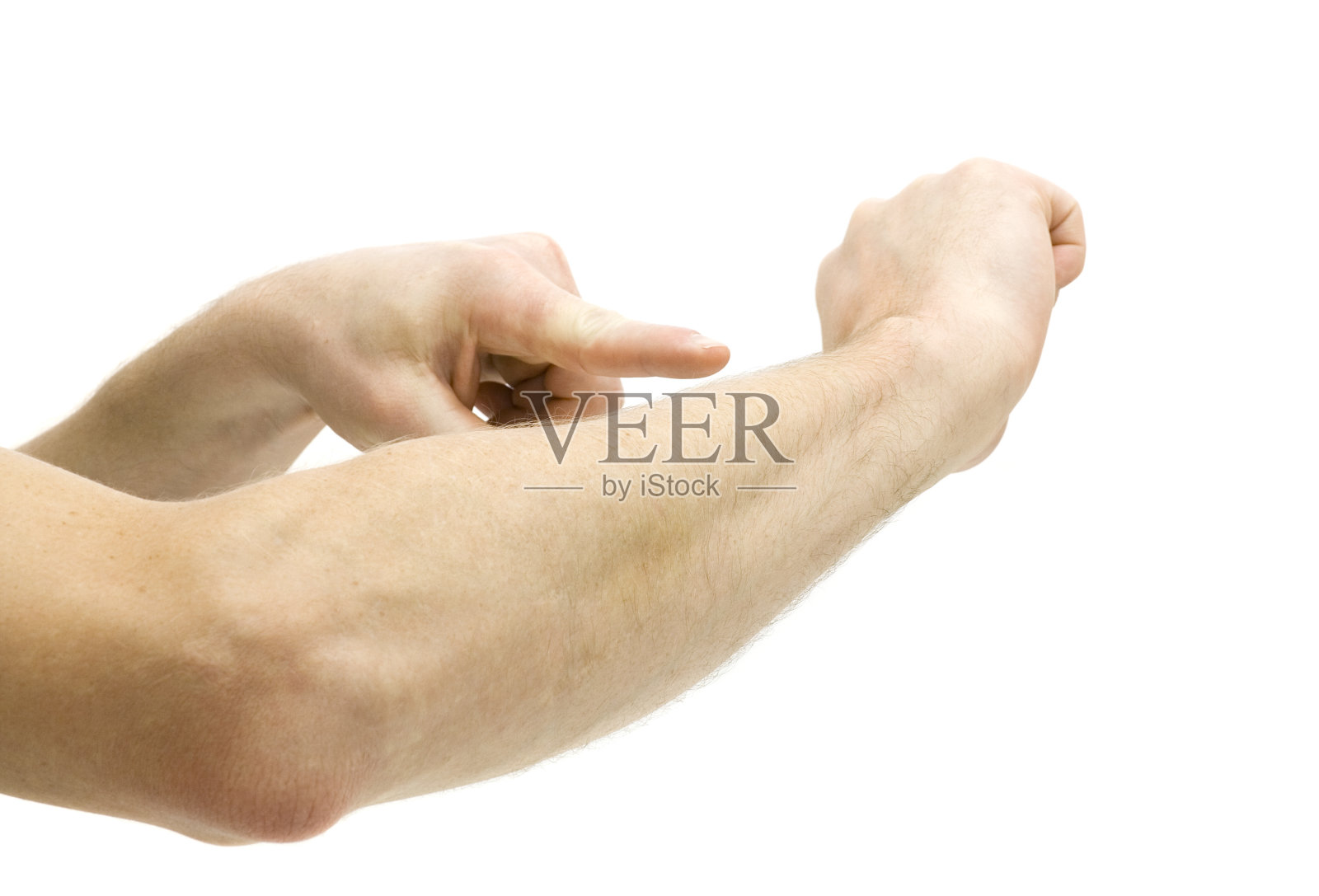 人指向看不见的时间照片摄影图片