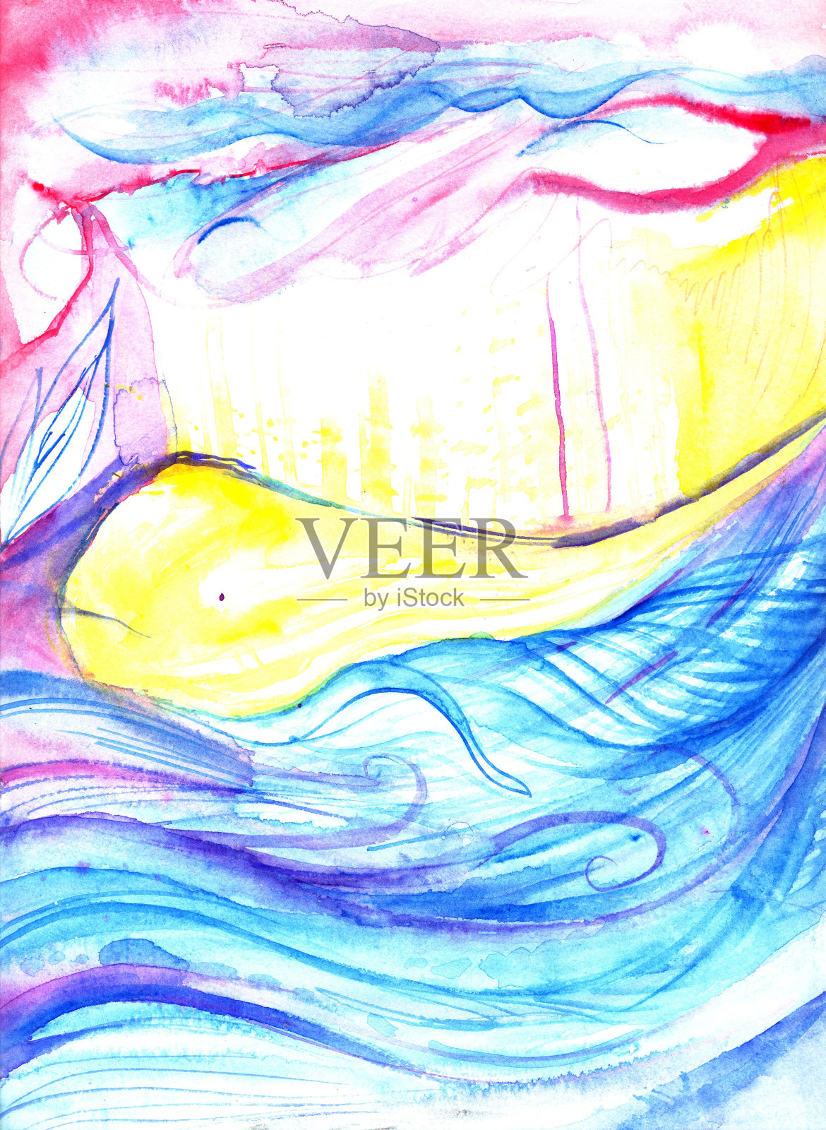 时髦的鲸鱼插画图片素材