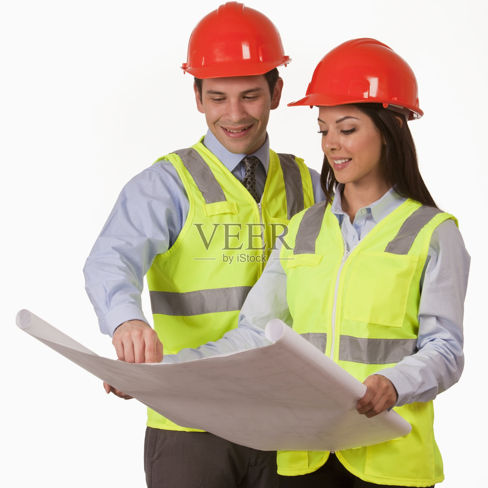 建筑师审查一个新项目照片摄影图片