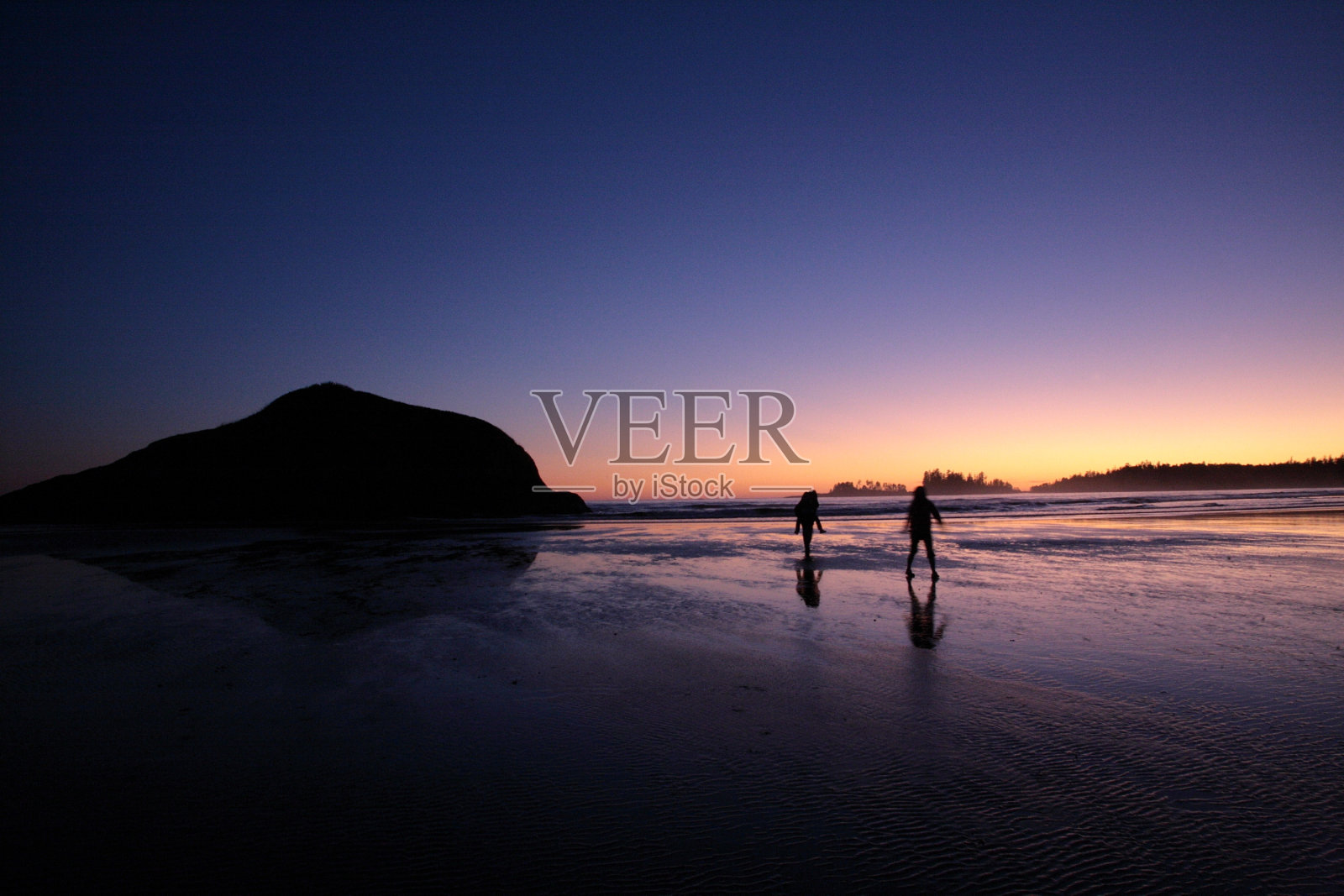 温哥华岛托菲诺长滩的日落照片摄影图片