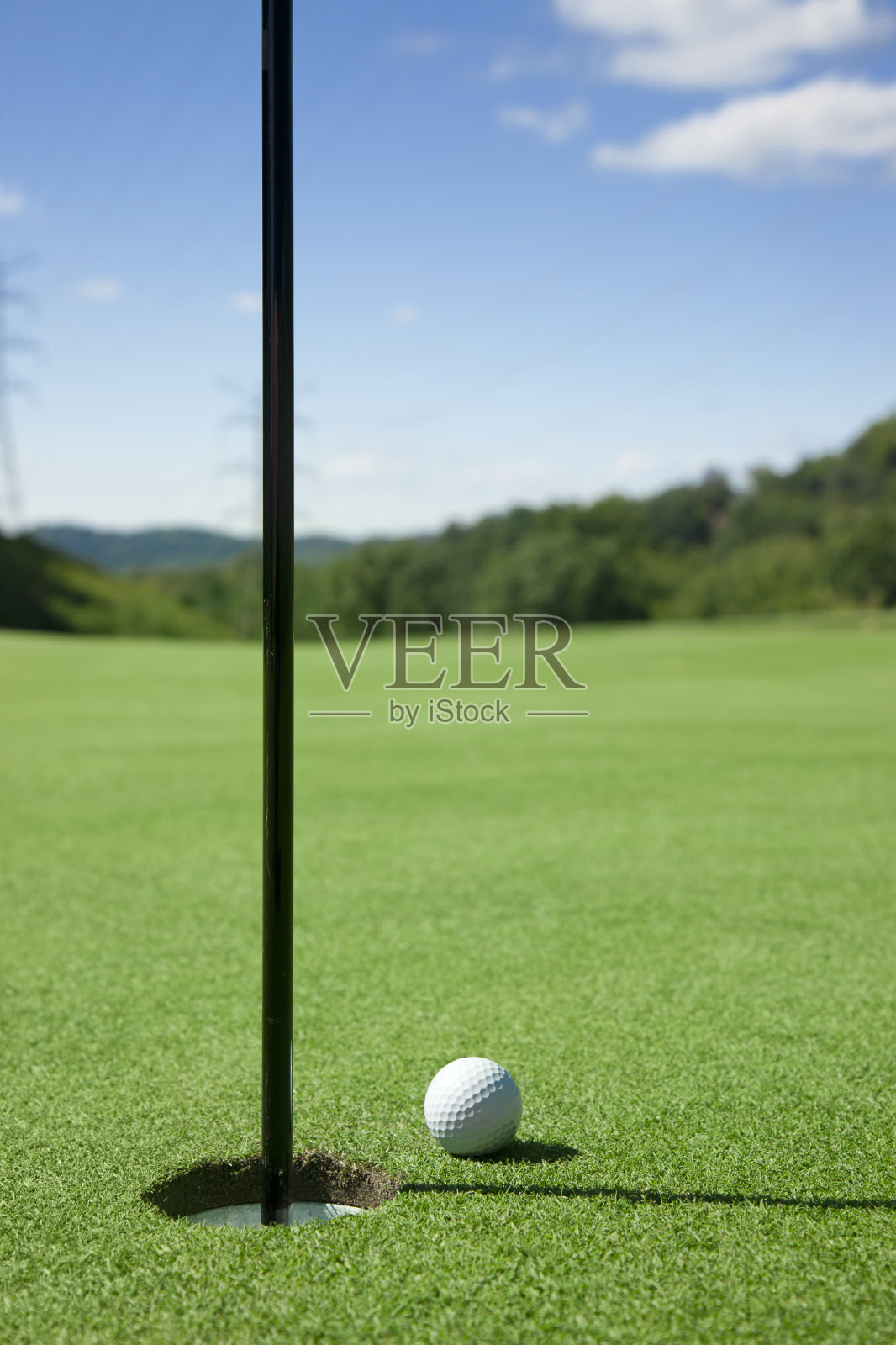 高尔夫球洞照片摄影图片