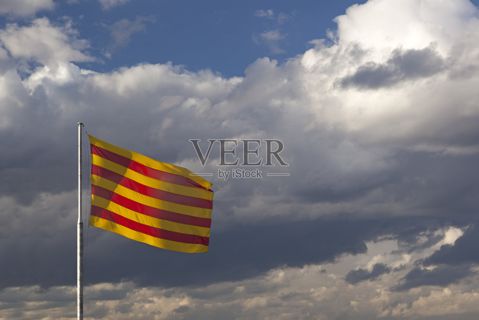 加泰罗尼亚旗帜照片摄影图片