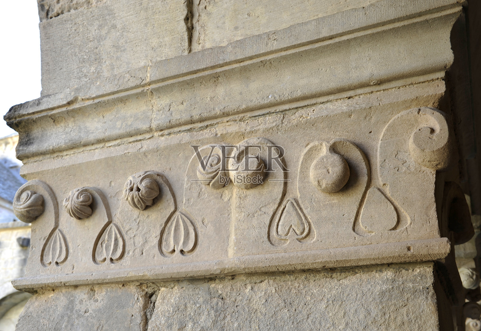 鲁伯隆圣母院Sénanque的回廊照片摄影图片